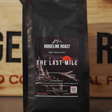 The Last Mile Dark French Roast, 340g bag: Brazil, 1300M, bold dark chocolate, toasted almond and a rich fudge finish
